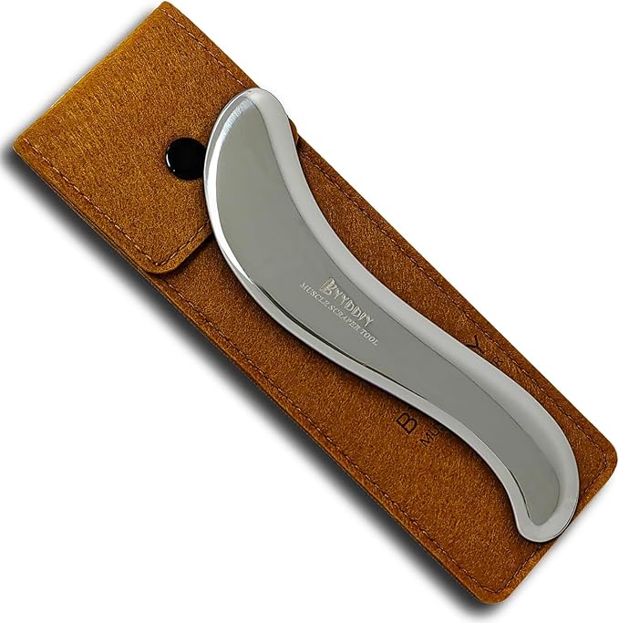BYYDDIY Stainless Steel 6.3 inch Gua Sha Tool & Muscle Scraper Tool & Gua Sha Facial Tools (S.S)