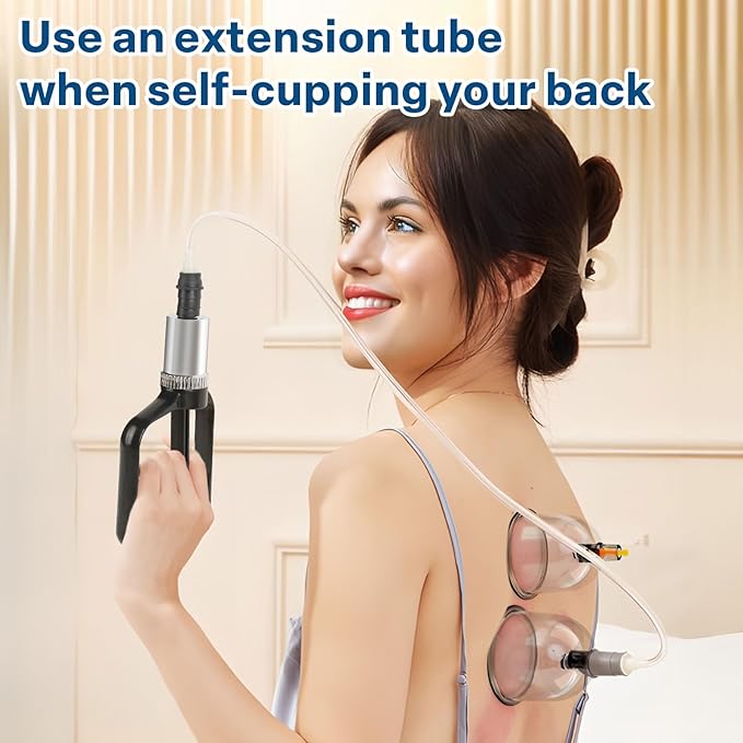 Cupping Kit for Massage Therapy, Silicone Physical Chinese Therapy Cupping Set at Home, Professional Muscle Cupping Tool with Pump & Vacuum Cups for Cellulite Reduction