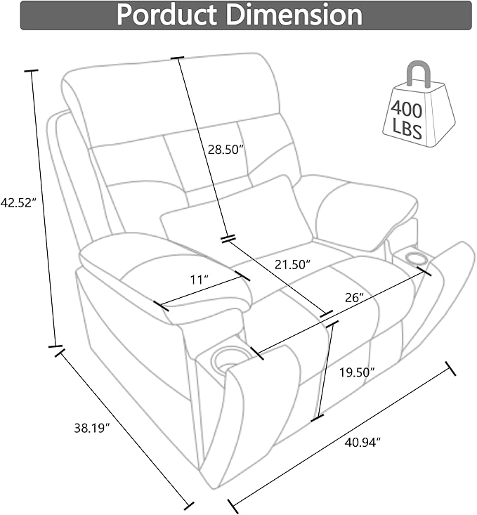 4 OKIN Motor Power Lay Flat Lift Recliner Chair for Elderly Adults Extra Large Recliners with Massage Heat, Adjustable Head-Back-Lumbar-Leg-Support, Extended Footrest, 2 Cup Holders