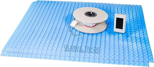 All-in-one Electric Radiant Floor Heating Kit 100 Sq Ft 240V with 2855301 Thermo Connect WiFi Programmable Thermostat, Heat Uncoupling Membrane, Underfloor Heat Cable, Safe Installation Tools