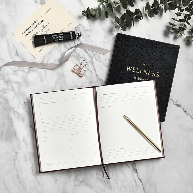 And Per Se Wellness Journal, Undated Daily Wellness Planner to Practice Positive Thinking, Mindfulness & Reflection, 91 Days Self-Care Journal For Women & Men (Black)