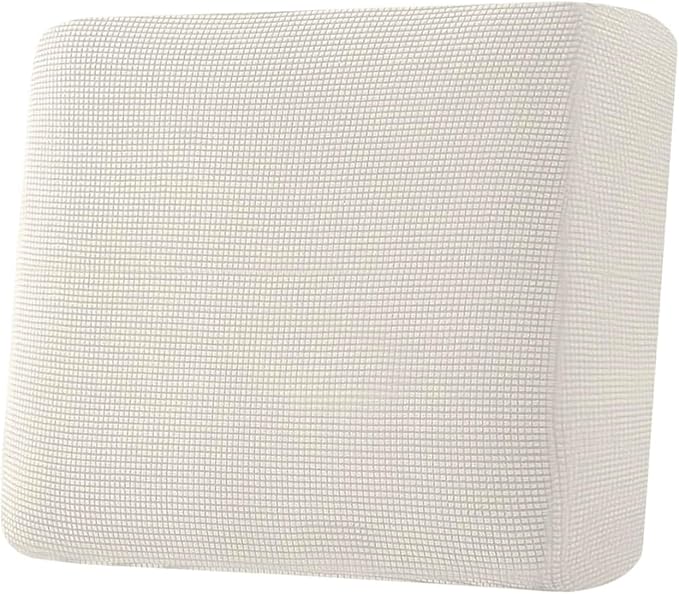 H.VERSAILTEX Super Stretch Individual Seat Cushion Covers Sofa Covers Couch Cushion Covers Slipcover Sets Thick Jacquard Textured Twill Fabric (1 Piece Chair Cushion Cover, Ivory)