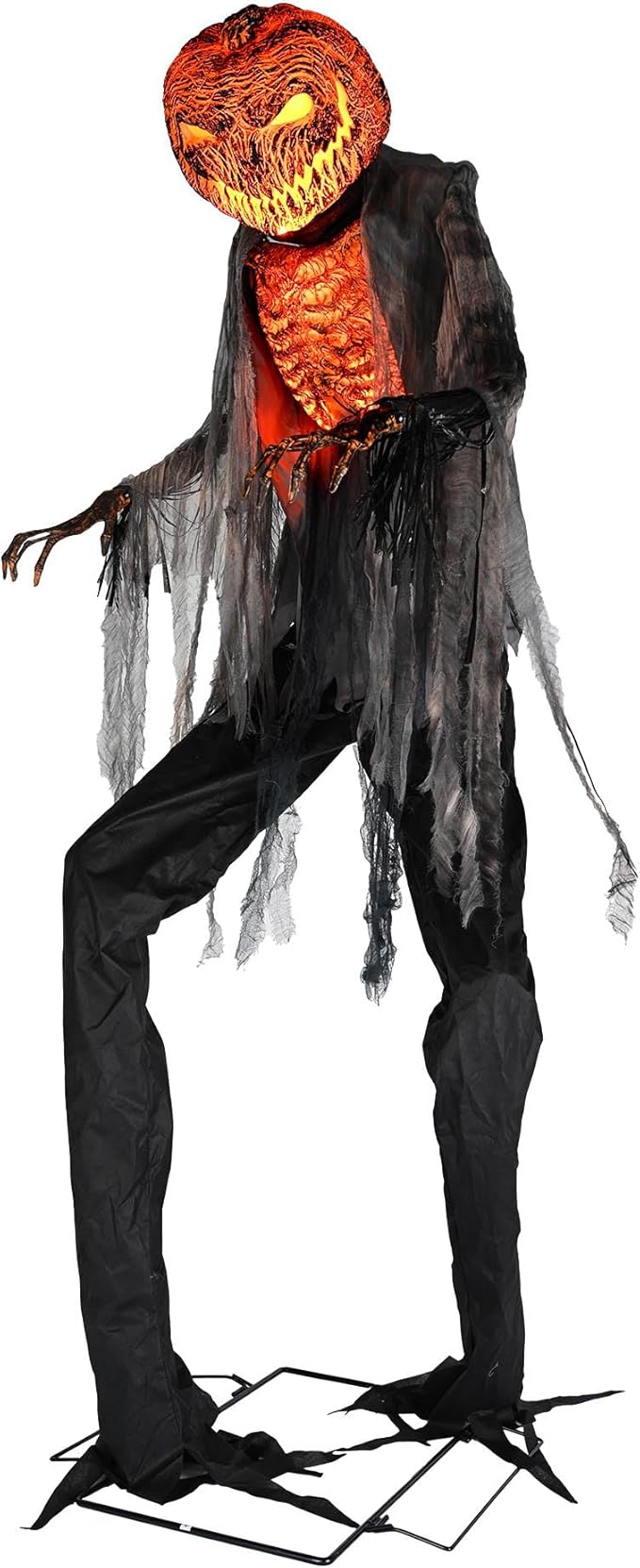 AW 7 Ft Scary Giant Large Animated Halloween Decorations Evil Monster Alien, Jack-O-Lantern Pumpkin Props, Horror Halloween Party Motion & Sound Activated Glowing Head 2025