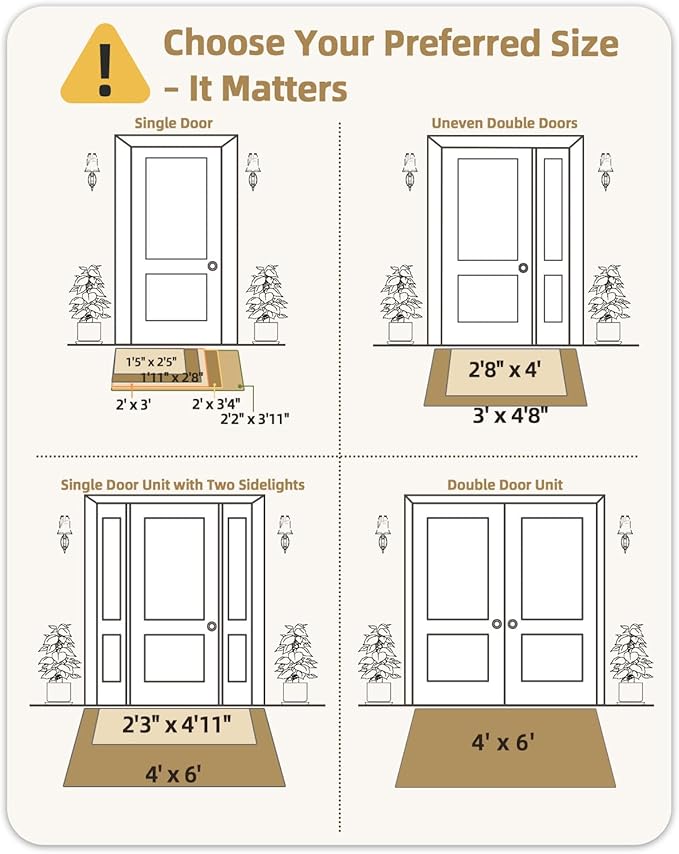 Color&Geometry Front Door Mat Indoor 27"x59", Rugs for Entryway, Non Slip Washable Low-Profile Inside, Entry Mat Entry Rug Door Mat Indoor Entrance, Light Grey (Rolled-up NO Creases)