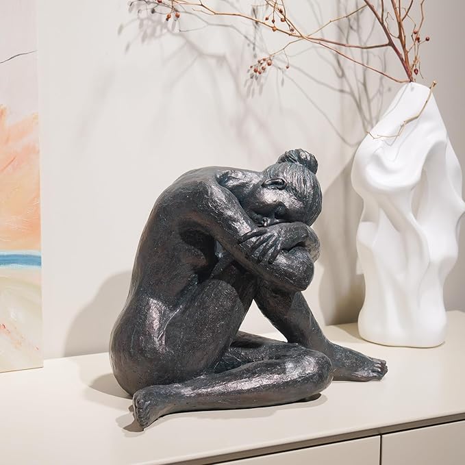 Guichifun Yoga Dancer Statue Home Decoration - Resin Sculpture Modern Creative Home Ballet Thinker Dancers Handicrafts Art Ware Home Décor Office Room Ornament Gifts 13.5 x 9.5 x 11.25 Inch