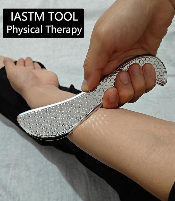 4 in 1 Professional IASTM Tool Set,Stainless Steel Muscle Muscle Tools with Case, Physical Therapy Massage Equipment and Deep Tissue Massage Tools