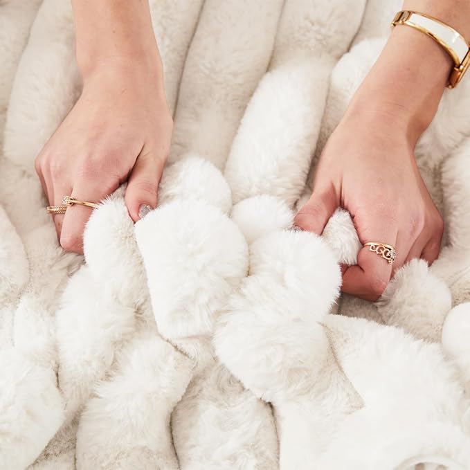 Belffin Plush Corduroy Modular Sectional Sofa with Pull Out Bed Convertible Small Sectional Corner Couch for Living Room White Couch