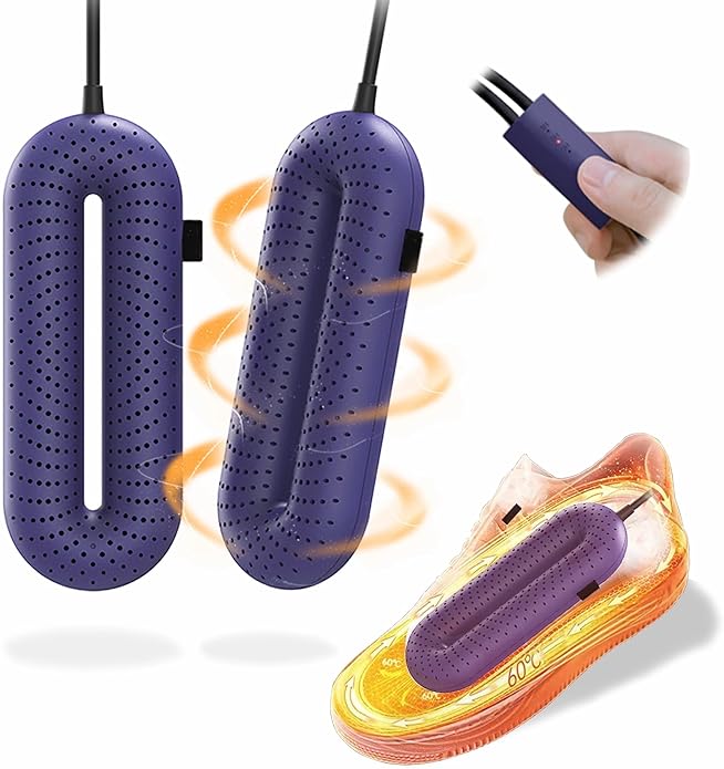 Boot Dryer Shoe dryer with 1532 heat dissipation holes 360° drying foot dryer eliminates bad odors 3 Timing