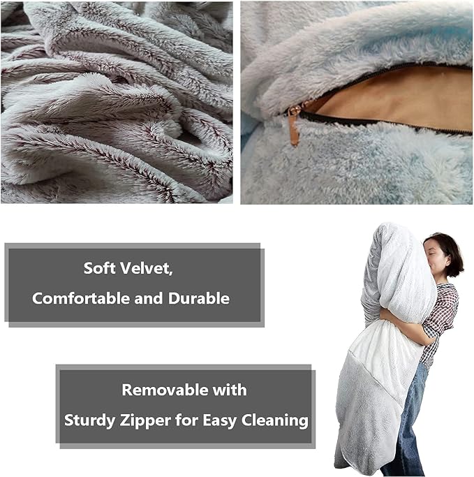 Big Huge Giant Bean Bag Chair for Adults, (No Filler) Bean Bag Chairs in Multiple Sizes and Colors Giant Foam-Filling Required- Machine Washable Covers, Double Stitched Seams (Coffee,6FT)