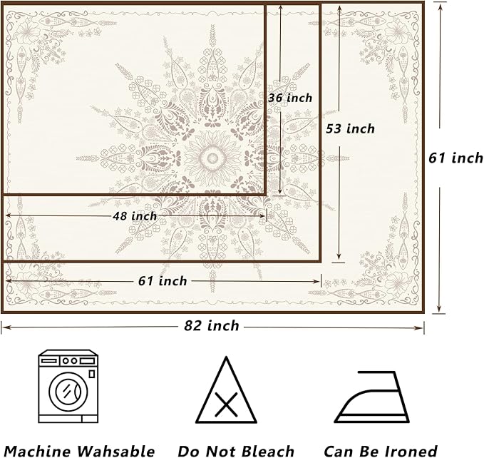 FORATER Floral Bohemian Tapestry, Flower Aesthetic Indian Wall Hanging Boho Tapestries Mandala Room Decor Tapestry for Bedroom Living Room Dorm (Flaxen, 82L x 61W)