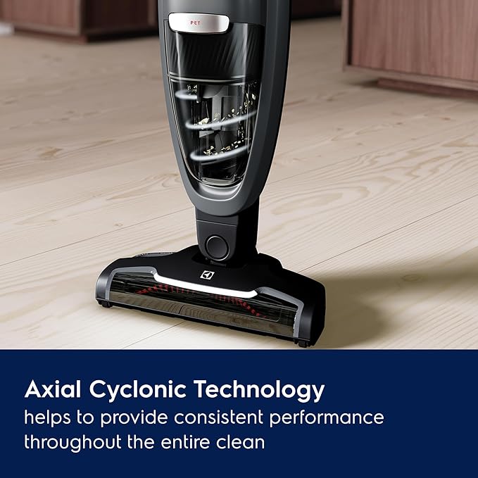 Electrolux WellQ7 Pet Cordless 2-in-1 Vacuum Cleaner with Motorized PetPro+ Nozzle for Easy Pet Hair Removal, 50-Minute Run Time, 2 Power Modes, Shale Gray