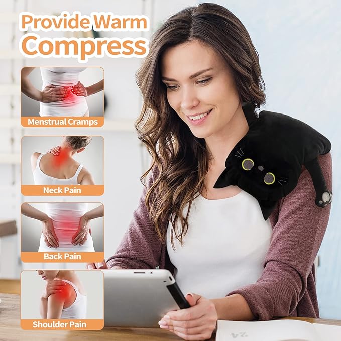 2PCS Large Microwave Heating Pads for Cramps Pain Relief, Moist Microwavable Period Menstrual Heat Packs, Cordless Warm Compress Gift for Mothers Day, Birthday, Thanksgiving, Christmas, 21*12" + 17*9"