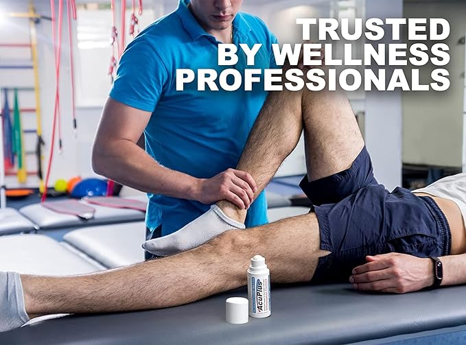 AcuPlus - Pain Relief Roll On - Topical Anti Inflammatory to Soothe Muscles & Joints - Arthritis Pain Reliever, Bursitis, Tendonitis Cream - TSA Compliant, Convenient Roll On - 3 fl. oz. (Pack of 3)