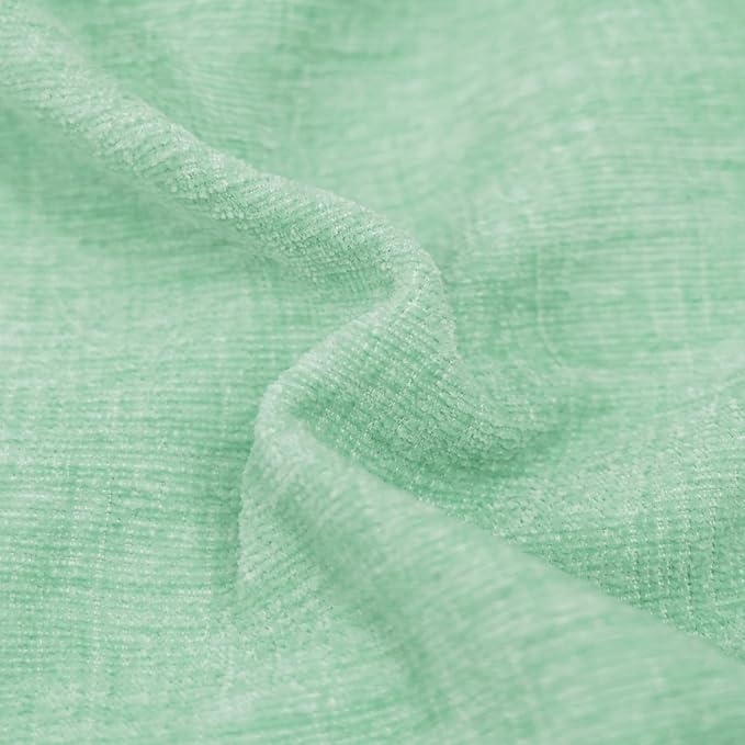 CaliTime Throw Pillow Covers Decorative 18 X 18 Inches Pack of 2 Cozy Chenille Cushion Cases for Couch Sofa Bed Living Room Home Grey Green