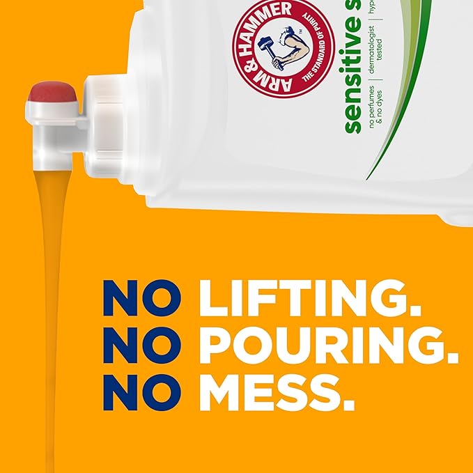 ARM & HAMMER Sensitive Skin Free Clear, 170 Loads Liquid Laundry Detergent, 170 Fl oz