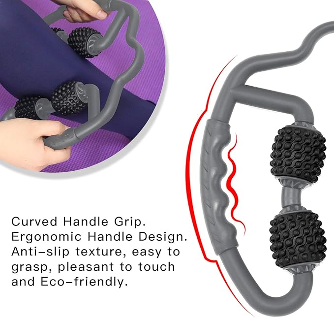 Cellulite Massage Tool Deep Fascia Massager & Dimpled Skin Remover for Legs - Anti-Cellulite Roller Tech with Lymphatic Drainage, Smooth Skin & Pain Relief for Thighs & Buttocks Sculpting