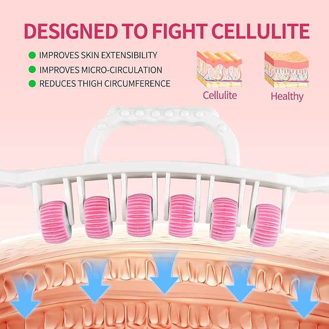 Docemel Cellulite Massage Tool for Legs,Thighs,and Arms–Lymphatic Drainage Massager for Pain Relief and Body Sculpting,Muscle Roller Stick for Circulation Support