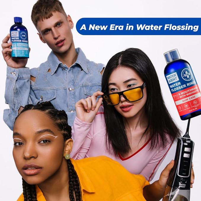 Concentrated Water flosser Rinse & mouthwash Teeth WHITENING | Add to Water Flossers| Fruit Flavor | 1 Pack = 16.9 fl.oz | Peroxide Free. Made in USA
