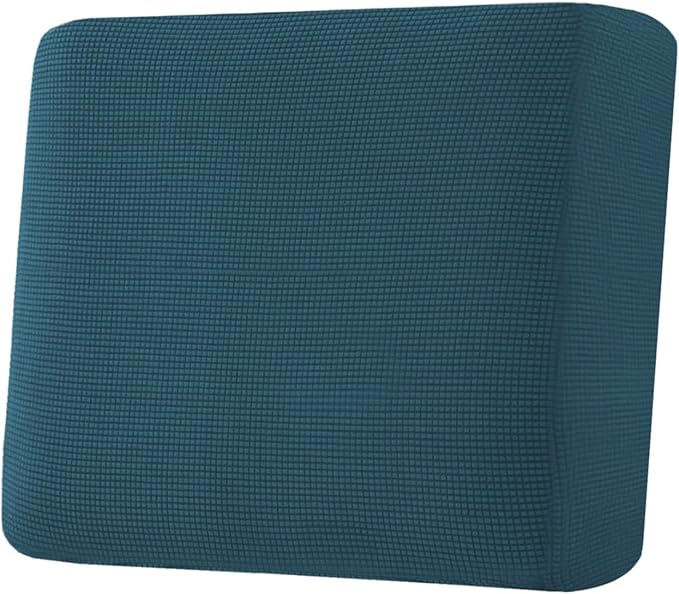 H.VERSAILTEX Super Stretch Individual Seat Cushion Covers Sofa Covers Couch Cushion Covers Slipcover Sets Thick Jacquard Textured Twill Fabric (1 Piece Chair Cushion Cover, Deep Teal)