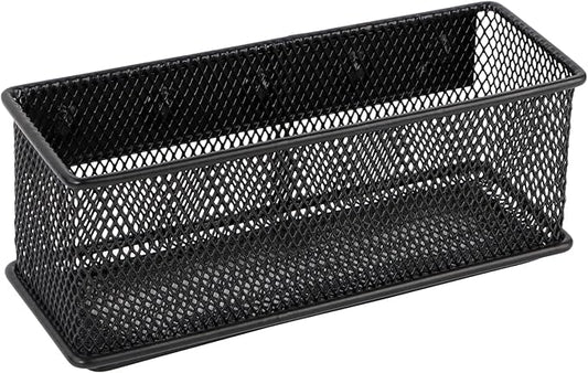 6.29'' × 2.28'' × 2.48 Black Magnetic Basket for Refrigerator Magnetic Locker Organizer for Home Office Accessories, Magnetic Basket for Whiteboard