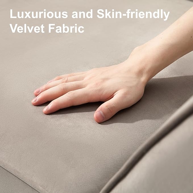 Belffin Modular U Shaped Couch with Storage Seat Reversible Sectional Sofa with Chaise Velvet Grey…