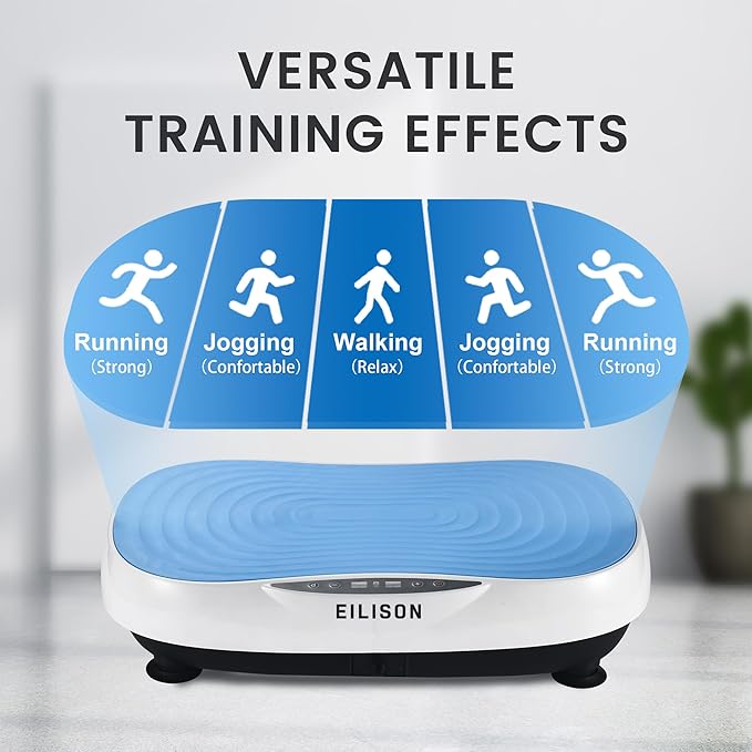EILISON Glory Vibration Plate Exercise Machine - Whole Body Workout Vibration Fitness Platform Equipment for Home & Travel Workout, Weight Loss, Toning & Wellness