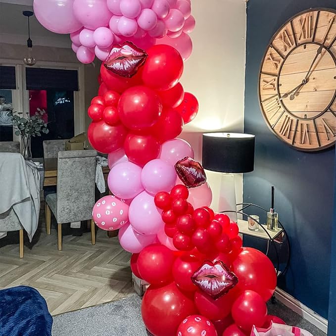 130pcs Red Balloons Different Sizes 18" 12" 10" 5" Party Latex Balloons for Valentine's Day Birthday Christmas Baby Shower Wedding Anniversary Party Decorations