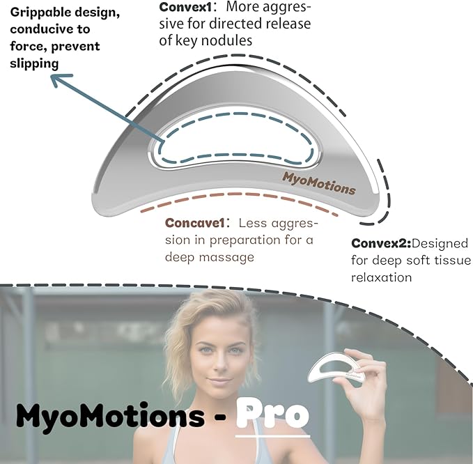 3-Piece Muscle Scraper Tool Set for IASTM Therapy - Stainless Steel Gua Sha Tool for Myofascial Release and Deep Tissue Massage Tool Set