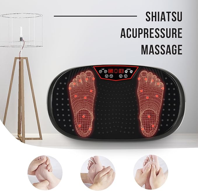 EILISON FitMax 3D XL Vibration Plate Exercise Machine - Whole Body Workout Vibration Platform w/Loop Bands - Lymphatic Drainage Machine for Weight Loss, Shaping, Wellness, Recovery