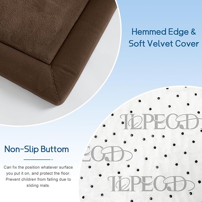 Baby Play Mat for Floor Tummy Time Mat Nursery Muscle Area Rug Playroom Tatami 79"x118" Memory Foam 1.3" Thick Crawling For Babies,Toddlers, Infants, Kids,Floor,Coffee