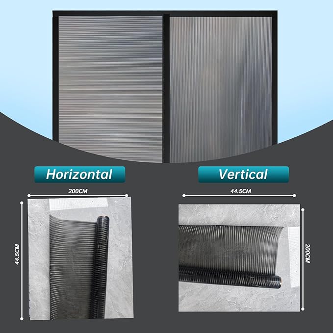 Frosted Glass Window Privacy Film Decorative, Bathroom Privacy Film for Glass Windows Cover, Static Cling, Removable, Reusable, Anti-UV, Anti-Glare, Heat Blocking,Changhong,17.5X78.7Inch