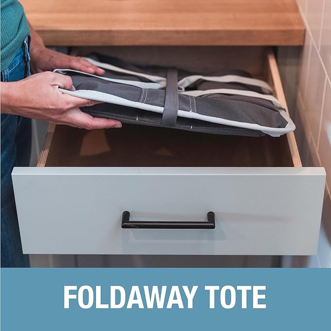 CleverMade Collapsible Laundry Tote - LUXE Navy Noir Cream 2Pack 50L - Foldable Storage Organization Container Clothes Laundry Room Storage Solution