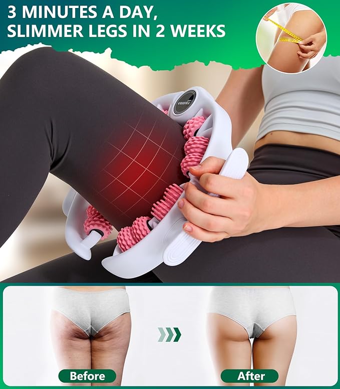 Cellulite massage tool | 360°removable cellulite remover for legs & Lymphatic Drainage Massager | Fascia Blaster for Contoured & Smoother Skin,Tool for Sore Arms, Legs, Stomach & Buttocks Pink