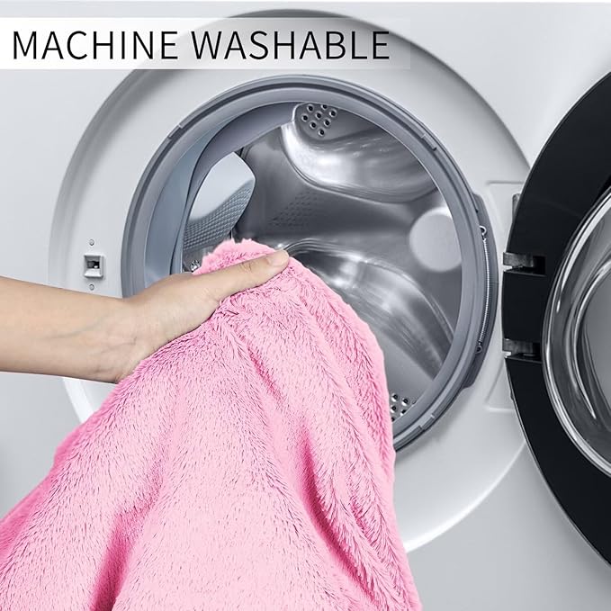 Bean Bag Chair for Adults 5FT,Soft Removable Cover for Teens/Girls Bedroom,Fluffy Giant Round Floor Beanbag Lounger Chairs (No Filler,Pink)