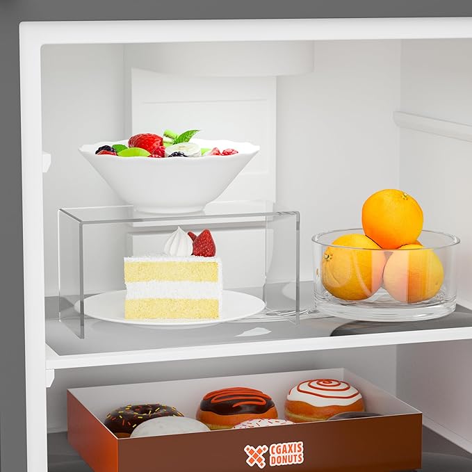 9x9.5x10 Inch Clear Display Risers Shelf 3pcs, Countertop Rectangular Acrylic Display Stands for Funko Pop Figure, Bags, Collectibles