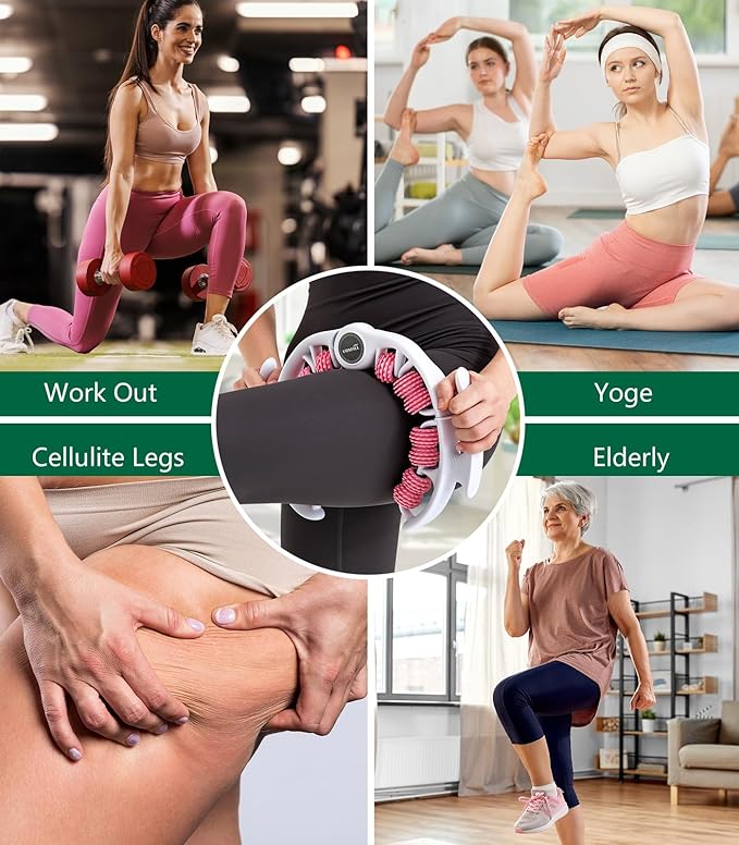 Cellulite massage tool | 360°removable cellulite remover for legs & Lymphatic Drainage Massager | Fascia Blaster for Contoured & Smoother Skin,Tool for Sore Arms, Legs, Stomach & ButtocksGreen