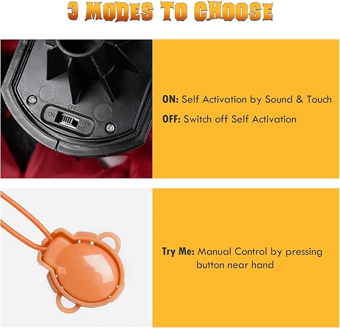 AW Animated Halloween Decorations,Scary Zombie Props 5.5 Ft Full Life Size with Motion/Sound Activated Glowing Eyes Horror Party Haunted House Outdoor Indoor Decorations 2025