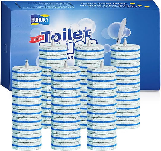 60pc Refills Disposable Toilet mats Brush Cleaning System, Toilet Cleaning Brush, 60 Replacement Brush Heads, No Handle or Base，Toliet Wand Refills,Toilet Bowl Clean Refill Pads,Toilet Scrubber Refill