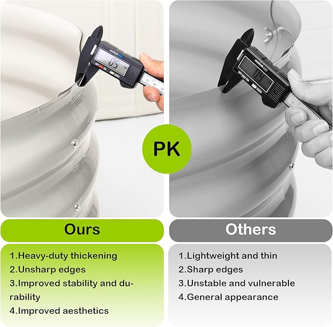 2 Pcs 4.5x2x2ft Oval Raised Garden Bed, Galvanized Raised Beds,Open-Ended Base Metal Raised Planter Beds,Garden Bed Outdoor,Planter Raised Boxes for Vegetables, Flowers,Tool-Free Asse,White