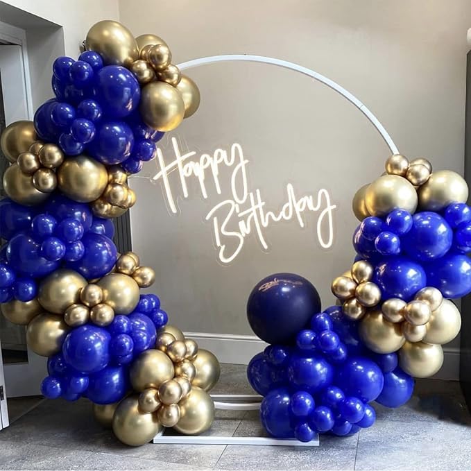 130pcs Royal Blue Balloons Different Sizes 18" 12" 10" 5" Party Latex Balloons for Birthday Graduation Baby Shower Anniversary Nautical Party Decorations
