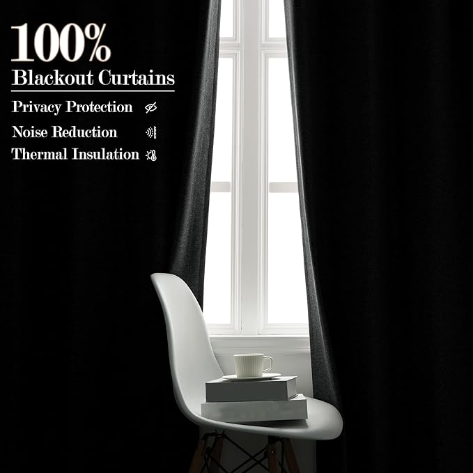 70" W x 108" L Faux Linen Room Divider Curtains, Full Blackout Pinch Pleated Drapes for Traverse Rod, Bedroom Divider Privacy Drapery with Hooks for Ceiling Track, 1 Panel, Mid Grey