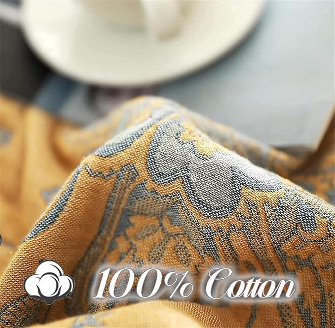 Boho Throw Blanket 100% Cotton Blankets, Super Soft Cozy Warm Blanket, Cotton Quilted Blankets, Versatile KnitWoven Blanket for Couch Sofa Bed Home Decor and Living Room, 78''Wx 90''L