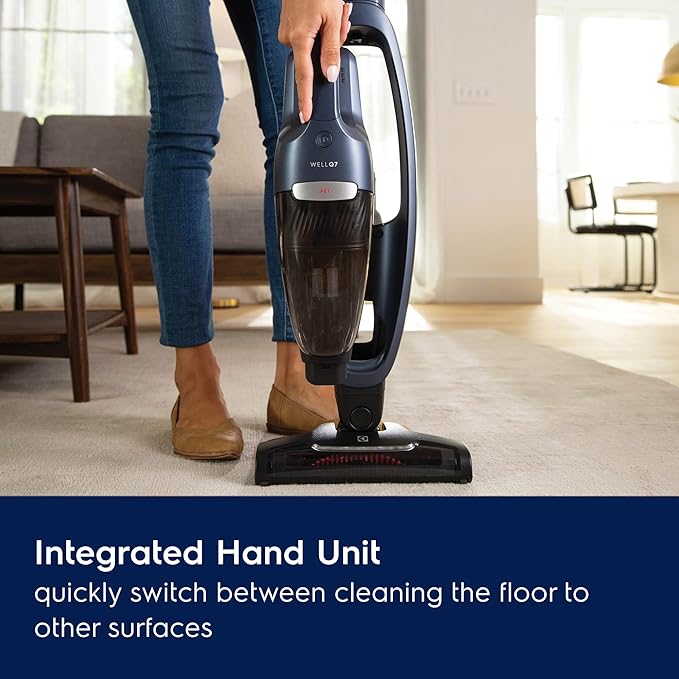 Electrolux WellQ7 Pet Cordless 2-in-1 Vacuum Cleaner with Motorized PetPro+ Nozzle for Easy Pet Hair Removal, 50-Minute Run Time, 2 Power Modes, Indigo Blue