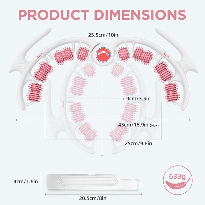 Cellulite Massage Tool Deep Fascia Massager & Dimpled Skin Remover for Legs - Anti-Cellulite Roller Tech with Lymphatic Drainage, Smooth Skin & Pain Relief for Thighs & Buttocks Sculpting