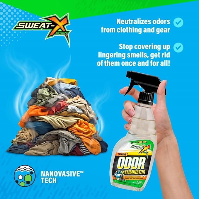 Extreme Odor Spray - Multipurpose No-Wash Deodorizer - Ideal for Shoes and Gym Clothing - Victory Scent (16 fl oz)