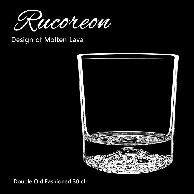 Crystal Whiskey Glasses Set of 2 – 10 OZ Designer Old Fashioned Rocks Glass for Scotch, Bourbon, Rum and Cocktail Drink – Luxury Gift for Men