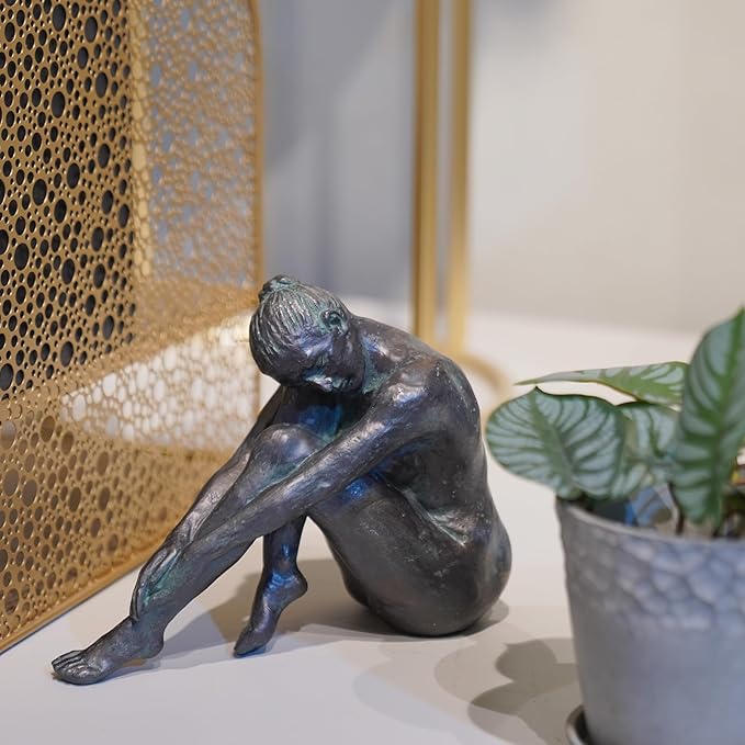 Guichifun Yoga Dancer Statue Home Decoration - Resin Bronze Sculpture Modern Creative Home Garden Statue Handicrafts Art Ware Décor Office Room or Outdoor Gifts 7.8 x 3 x 5.8 Inch