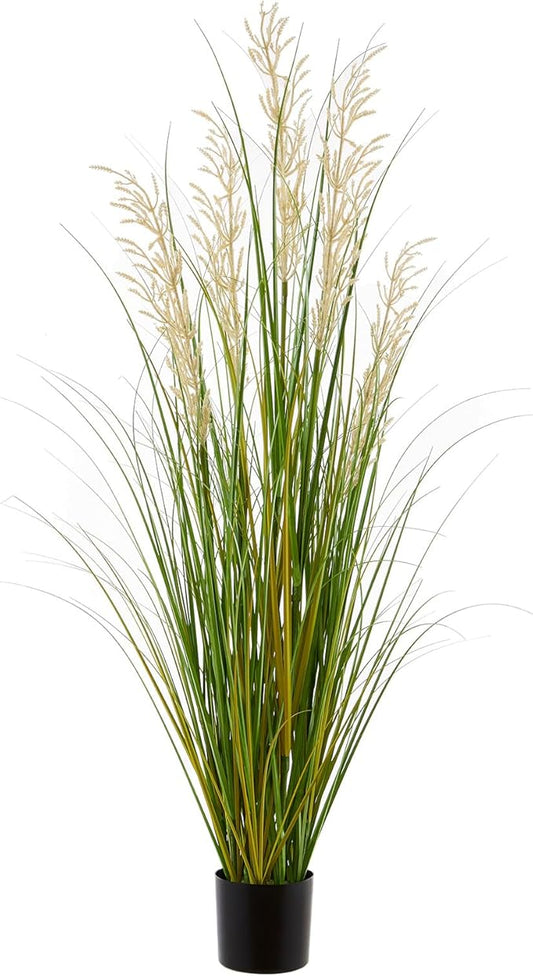 Artificial Plant, 47in Tall Pampas Grass, Faux House Plants in Pot, Indoor Decorative Flowers &Greenery for Home and Office, Ideal Housewarming Gift