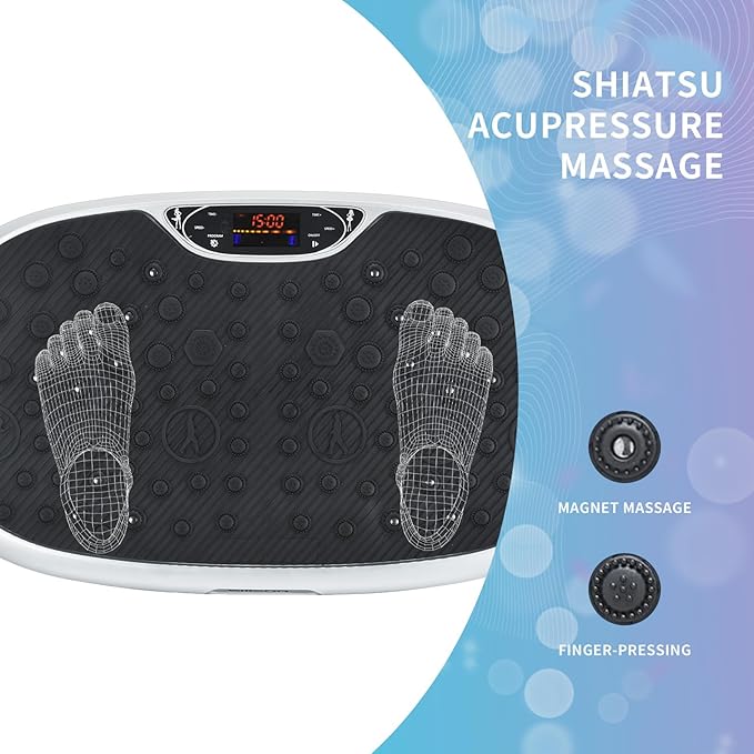 EILISON FitMax 3D XL Vibration Plate Exercise Machine - Whole Body Workout Vibration Platform w/Loop Bands - Lymphatic Drainage Machine for Weight Loss, Shaping, Wellness, Recovery