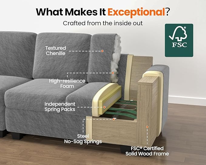 CHIC HOUSE Pull Out Sofa Bed, Full Size Sleeper Sofa, 2-in-1 Convertible Corduroy Couch with USB Charging, Memory Form Couch for Living Room, Apartment and Small Space (Grey, Corduroy - Queen Size)